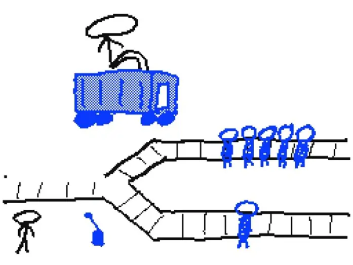 Watch film The Flipnote Movie | trolley problem