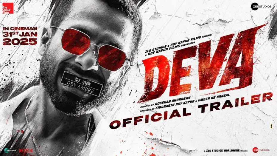 Watch film Deva | Deva | Official Trailer l Shahid Kapoor | Pooja Hegde | Rosshan Andrrews | In Cinemas 31stJanuary