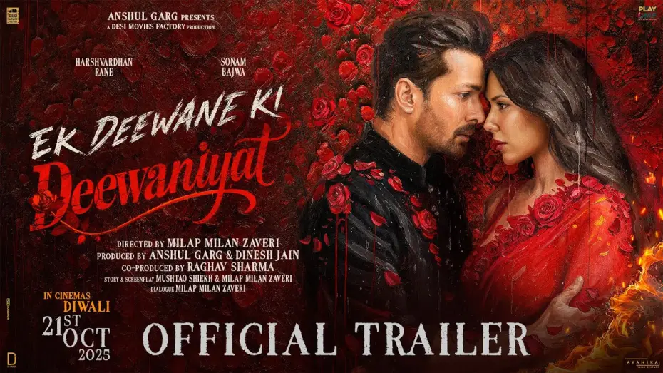 Watch film Ek Deewane Ki Deewaniyat | EK DEEWANE KI DEEWANIYAT - Trailer | Harshvardhan & Sonam | Milap | Anshul | In Cinemas 21st October