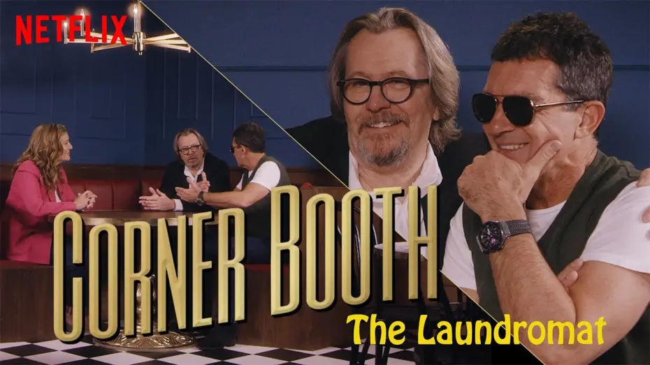 Watch film The Laundromat | Antonio Banderas and Gary Oldman from The Laundromat in the Corner Booth