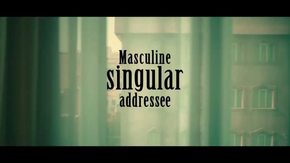 Watch film Masculine singular addressee | Movie trailer، Masculine singular addressee