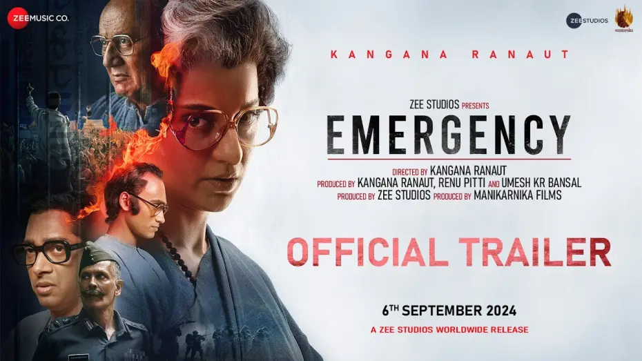 Watch film Emergency | Emergency - Official Trailer | Kangana Ranaut, Anupam K, Shreyas T, Milind S | In Cinemas 6th Sept