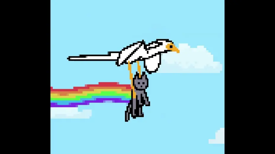 Watch film Flow | Nyan cat but make it FLOW 🐈‍⬛ featuring Secretarybird and Cat