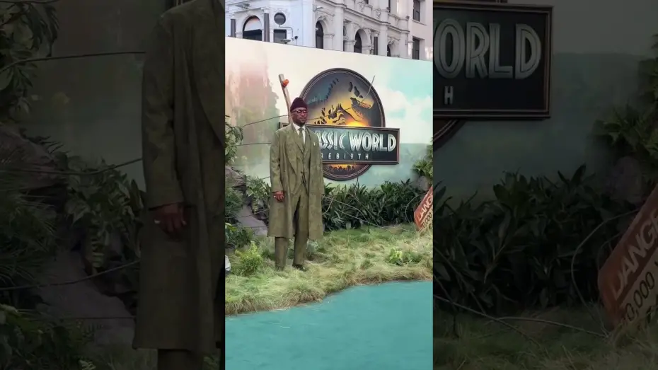 Watch film Untitled Jurassic World Movie | Walking the Jurassic World Rebirth green carpet, it’s Mahershala Ali!