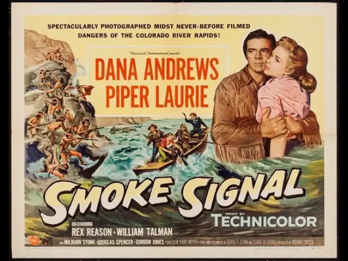Watch film Smoke Signal | SMOKE SIGNAL (1955) Theatrical Trailer - Dana Andrews, Piper Laurie, Rex Reason