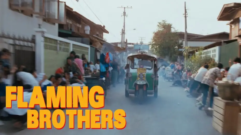 Watch film Flaming Brothers | Tuk-tuk chase sequence through a bustling Thai marketplace