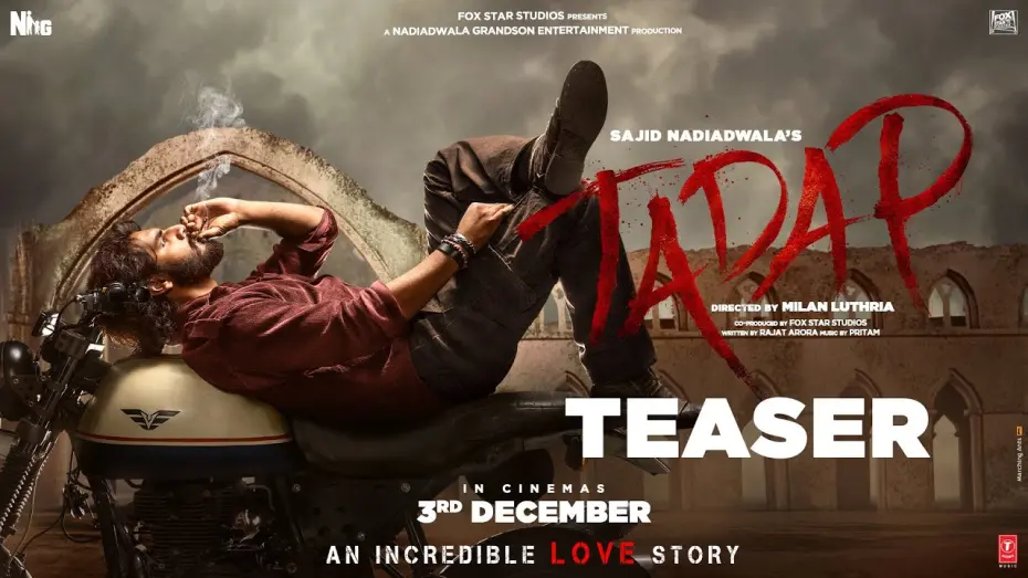 Watch film Tadap | Tadap - OFFICIAL TEASER | Ahan Shetty | Sajid Nadiadwala | Milan Luthria | 3rd Dec