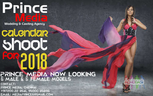 Male & Female Models for Prince Media′s Calendar Shoot: Chennai