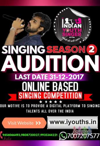 Indian Youth Singer Online Based Singing Competition Online Auditions