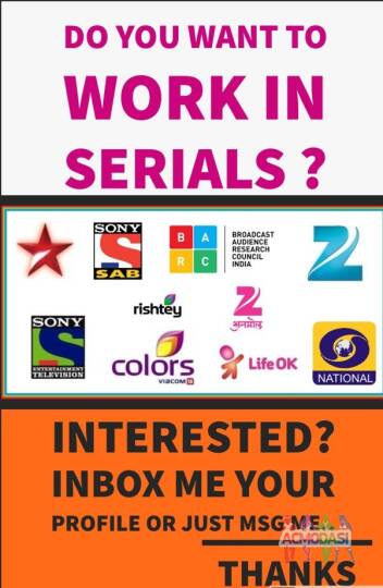 Need Male and female profiles for upcoming serials